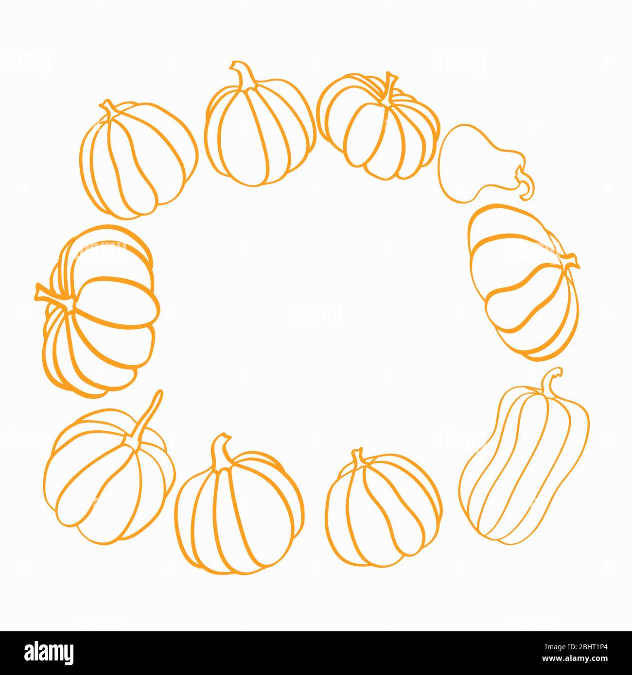 Set of different pumpkins, illustration isolated on white background ...