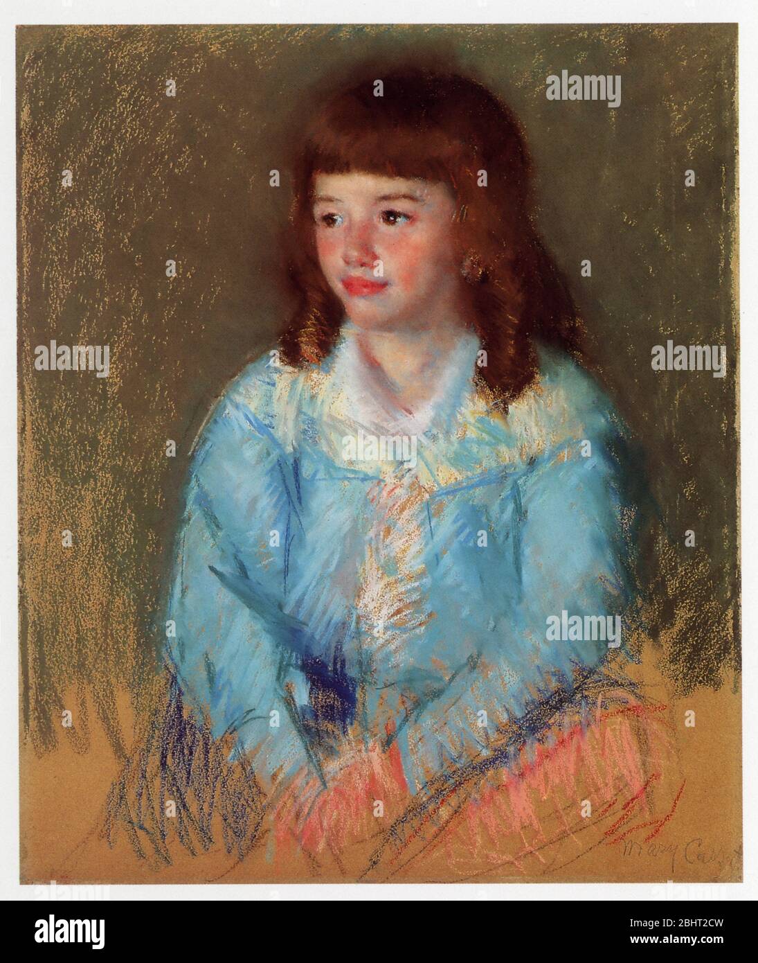 Mary Cassatt (1844-1926). Jeune garçon en bleu. Pastel. 1906 Stock Photo
