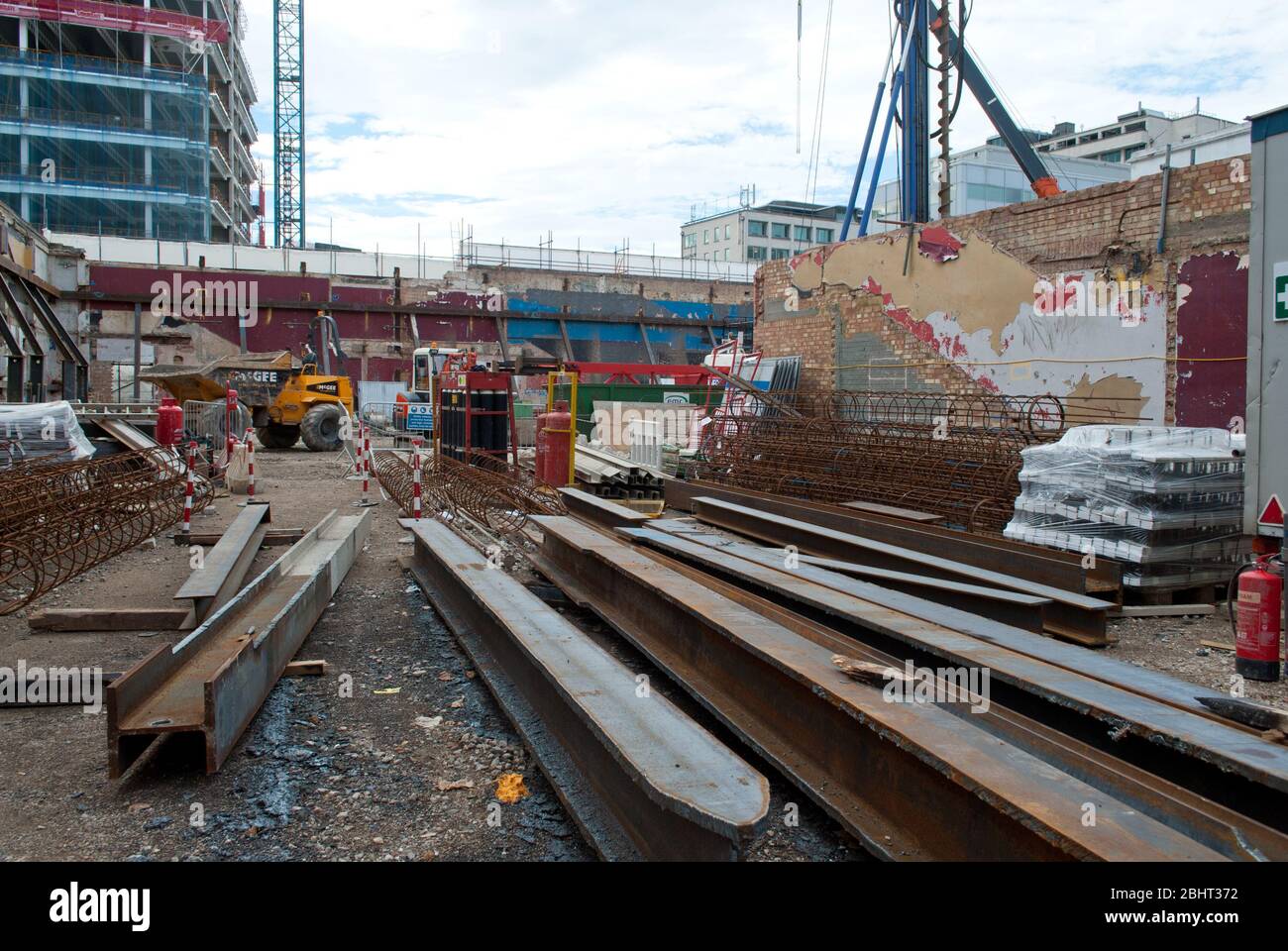 Construction site on the site of the Former Hammersmith Palais, 242 Shepherds Bush Road, London, W6 Stock Photo