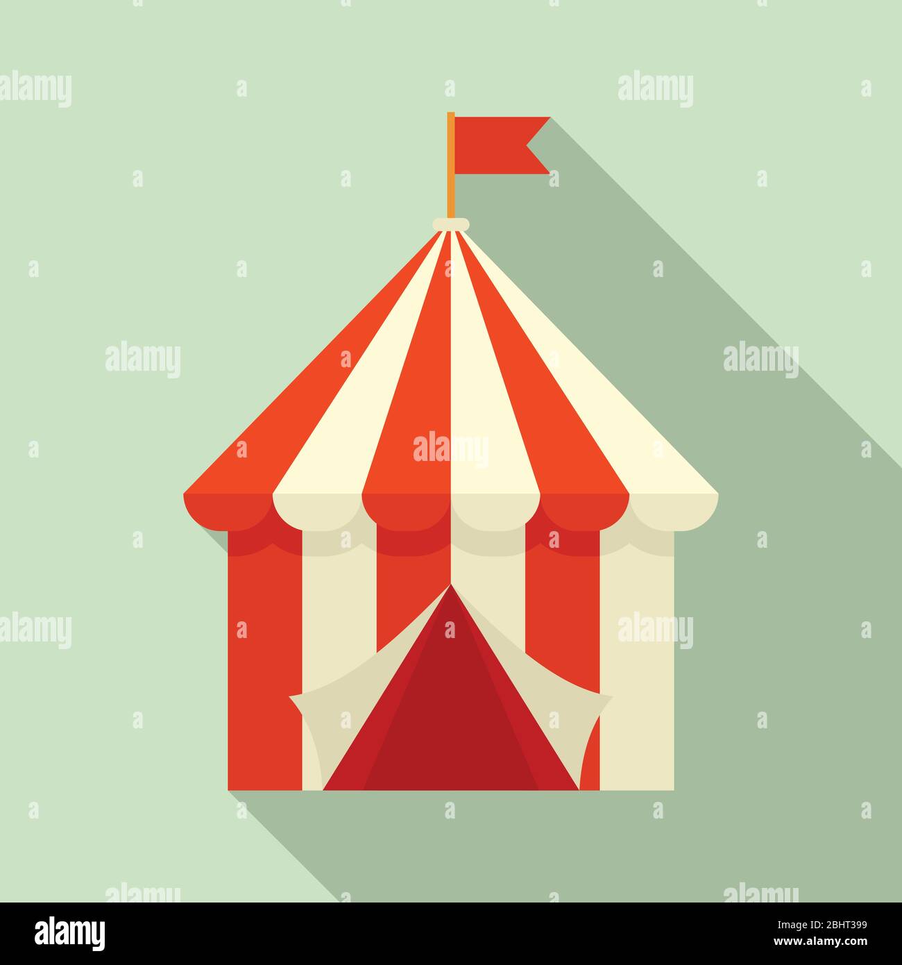 Circus tent icon. Flat illustration of circus tent vector icon for web ...