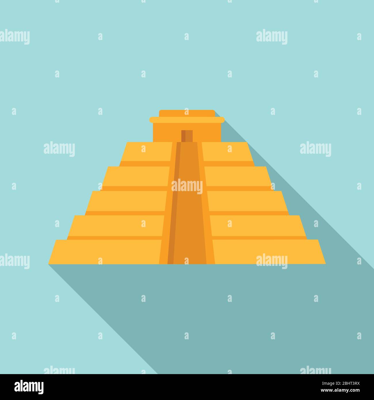 Pyramid of kukulcan mexico maya Stock Vector Images - Alamy