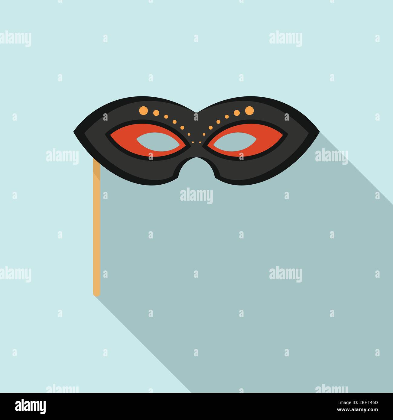 Masquerade mask icon. Flat illustration of masquerade mask vector icon ...