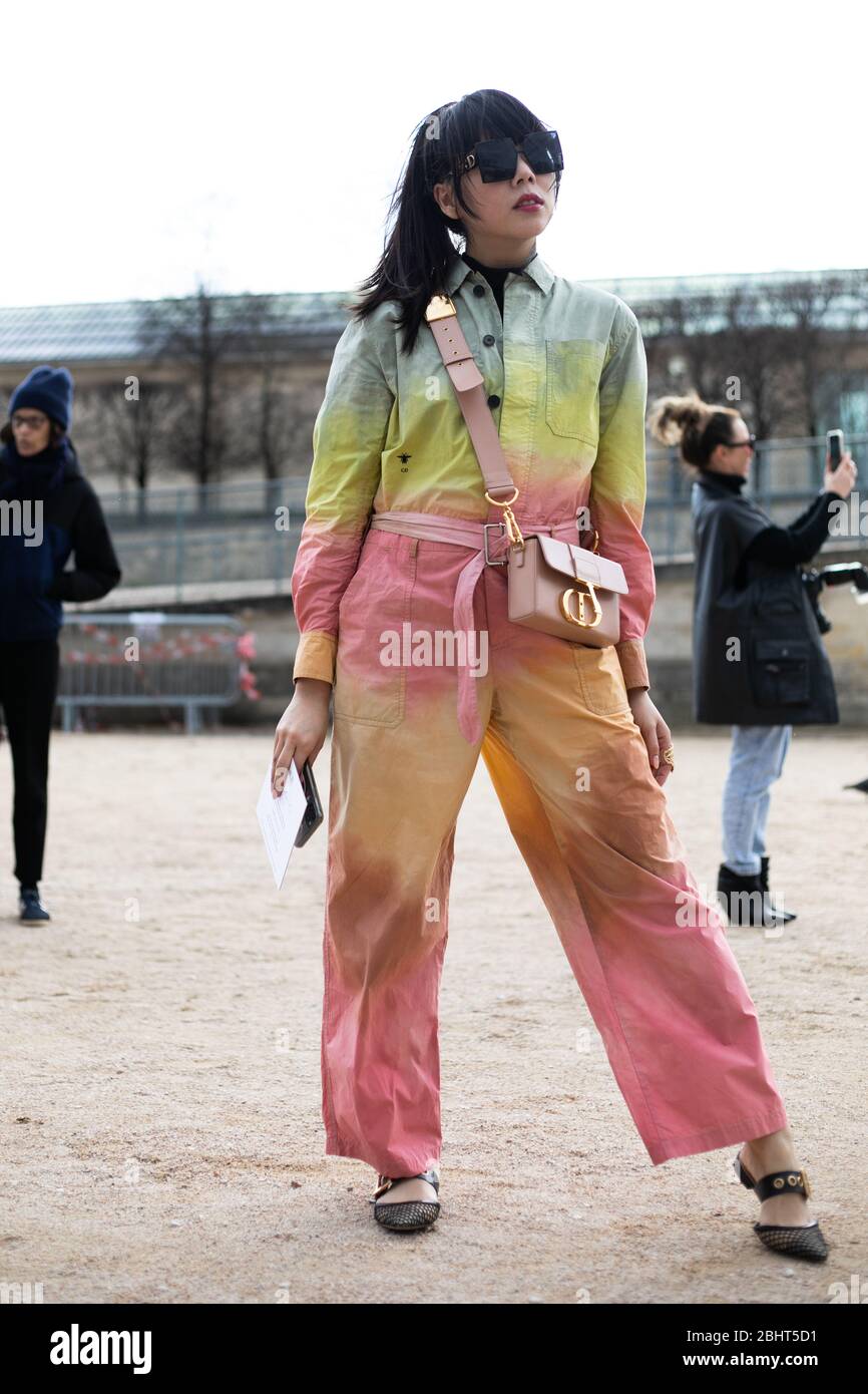 Susie Lau attending the Dior show during Paris Fashion Week Feb 25,2020