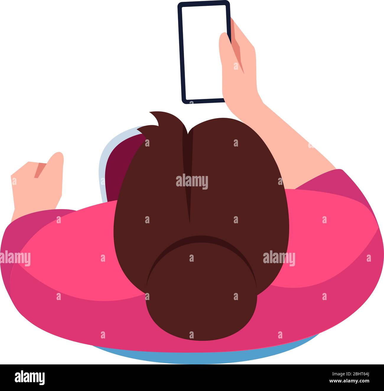 Wireless connection semi flat RGB color vector illustration Stock Vector