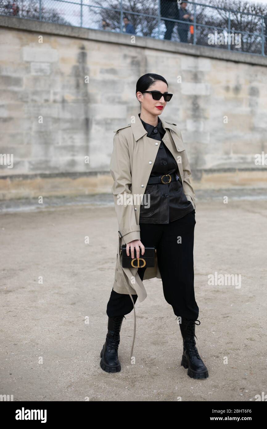 Fiona Zanetti attending the Dior show during Paris  Fashion Week Feb 25,2020- Photo: Runway Manhattan/Valentina Ranieri  ***For Editorial Use Only*** Stock Photo