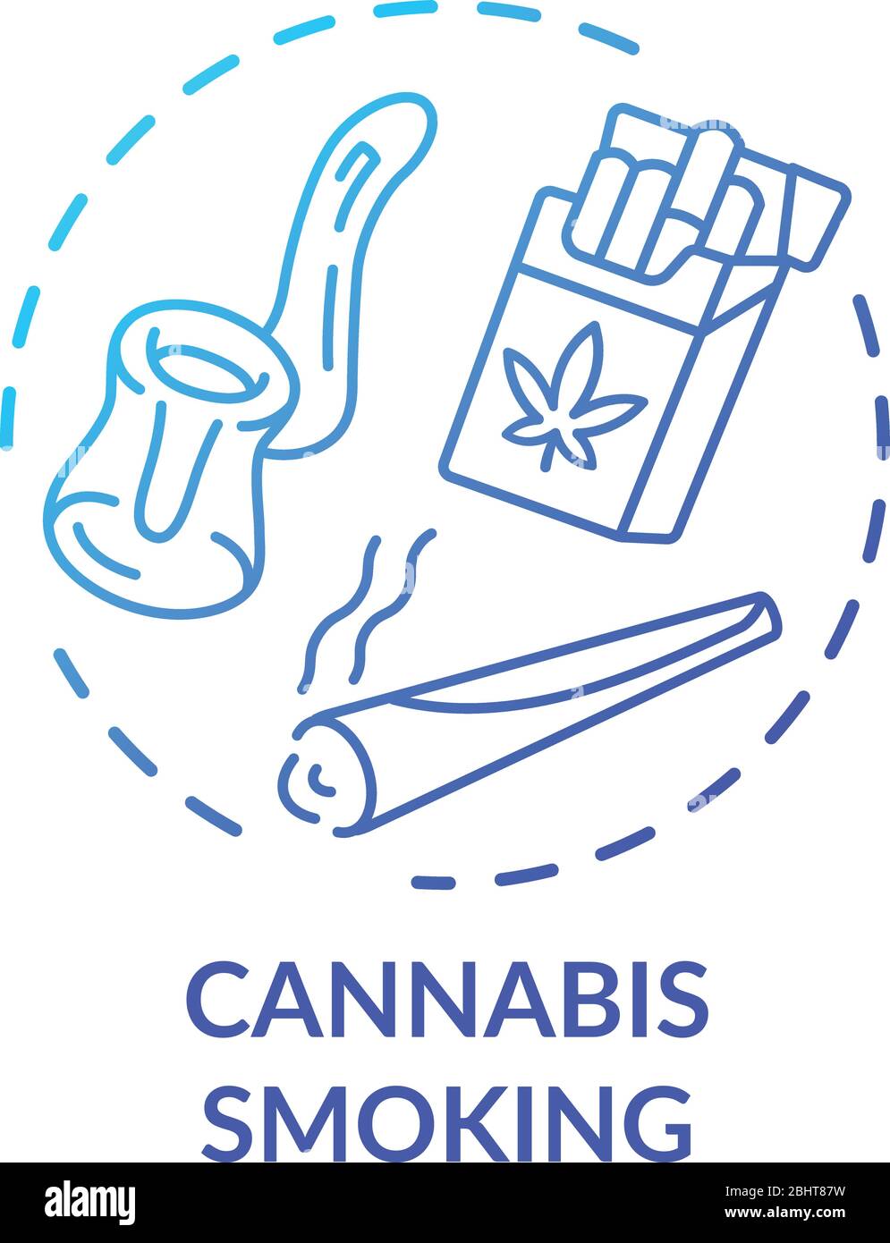 Cannabis smoking concept icon Stock Vector Image & Art - Alamy