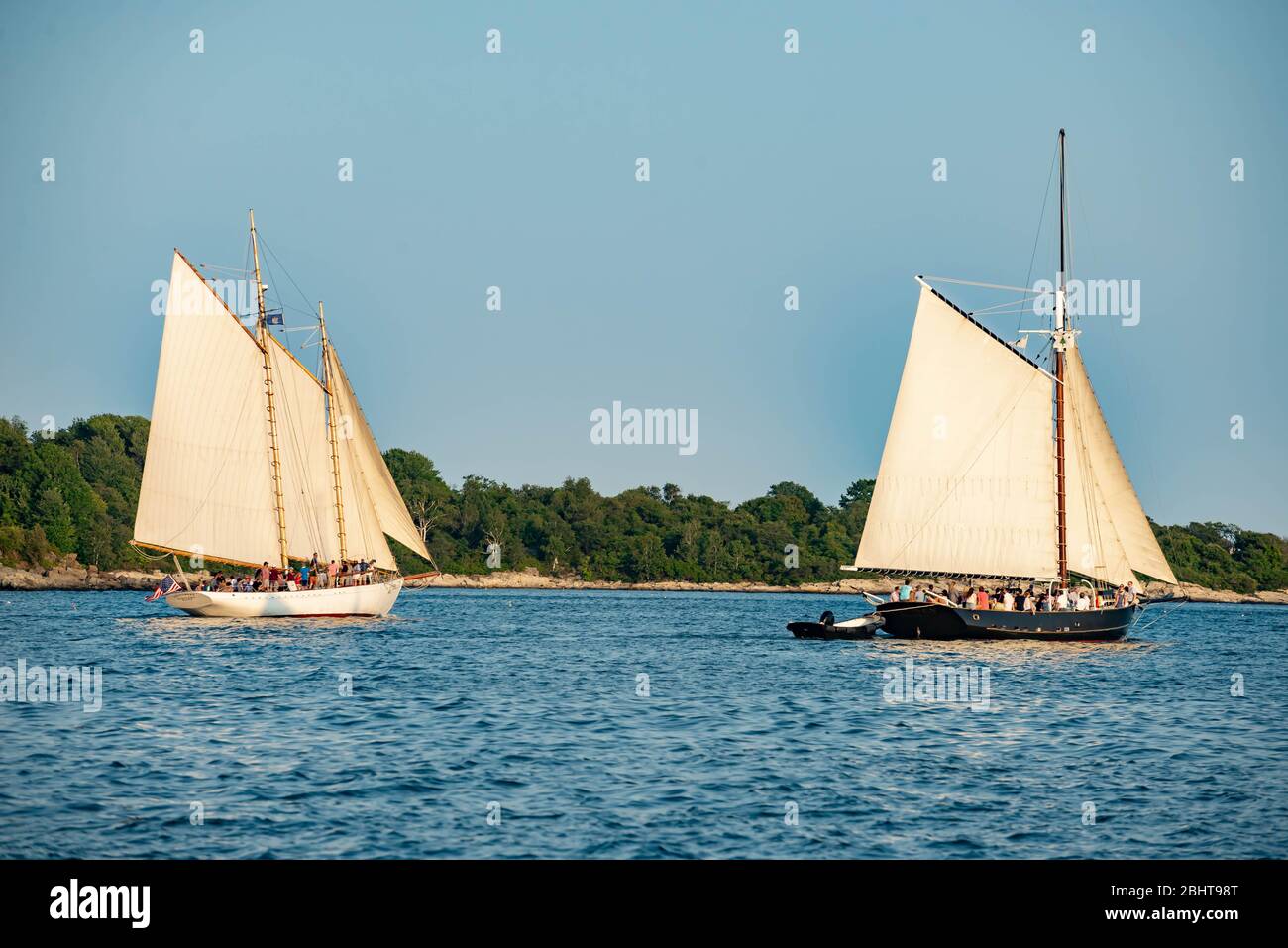 Historical sail boat used by tourist for sailing tour in the bay of