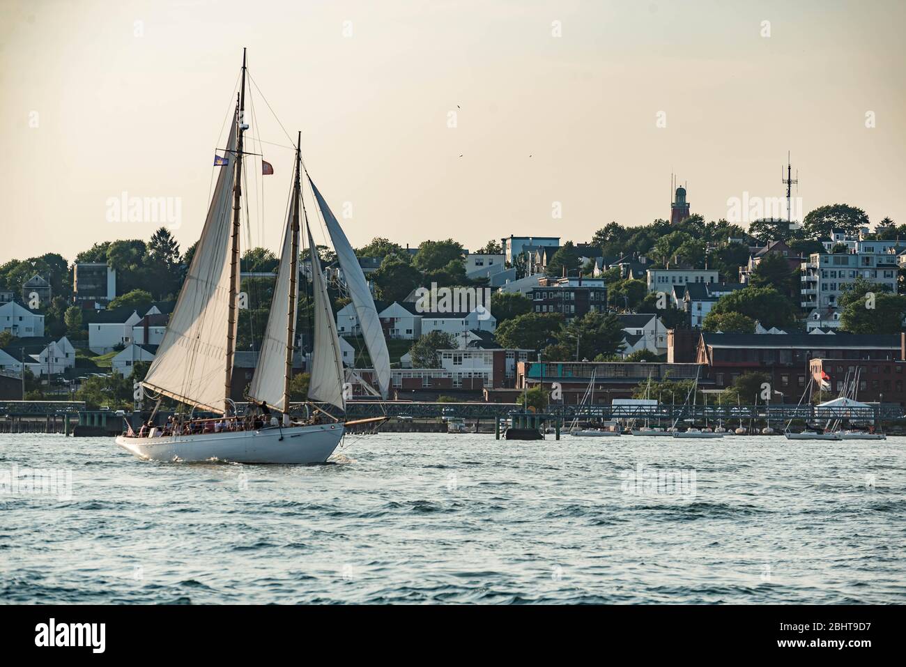 Historical sail boat used by tourist for sailing tour in the bay of