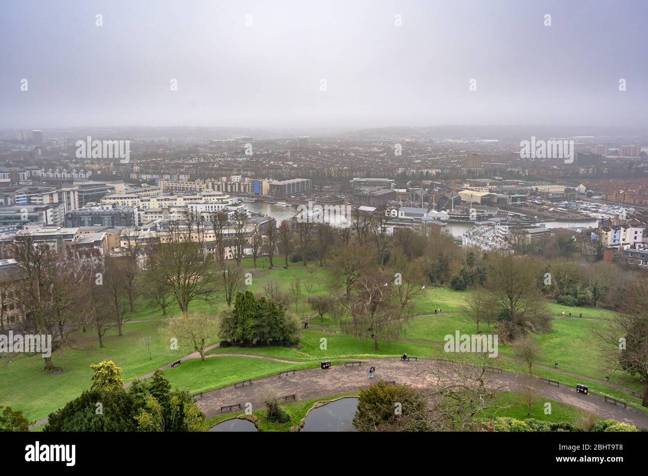 Brandon Hill from Cabot Tower - Bristol, UK. Stock Photo