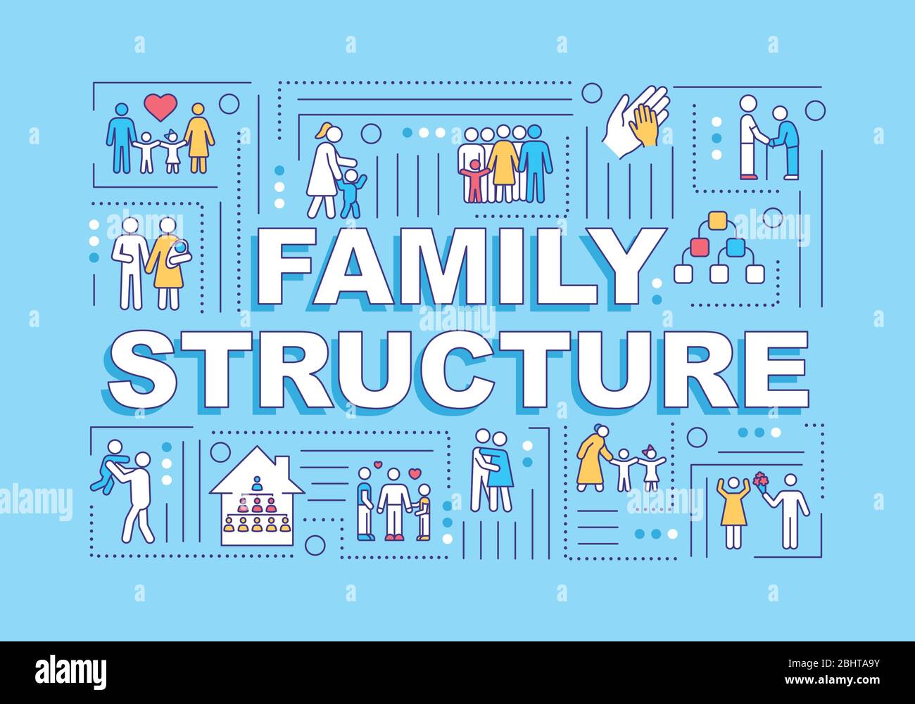 Family structure word concepts banner Stock Vector