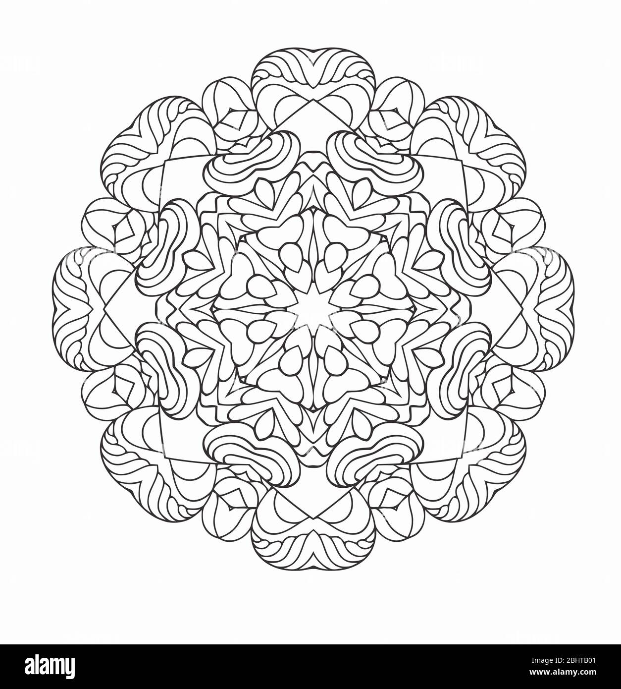 Vintage decorative elements.Circular pattern of traditional motifs and ...