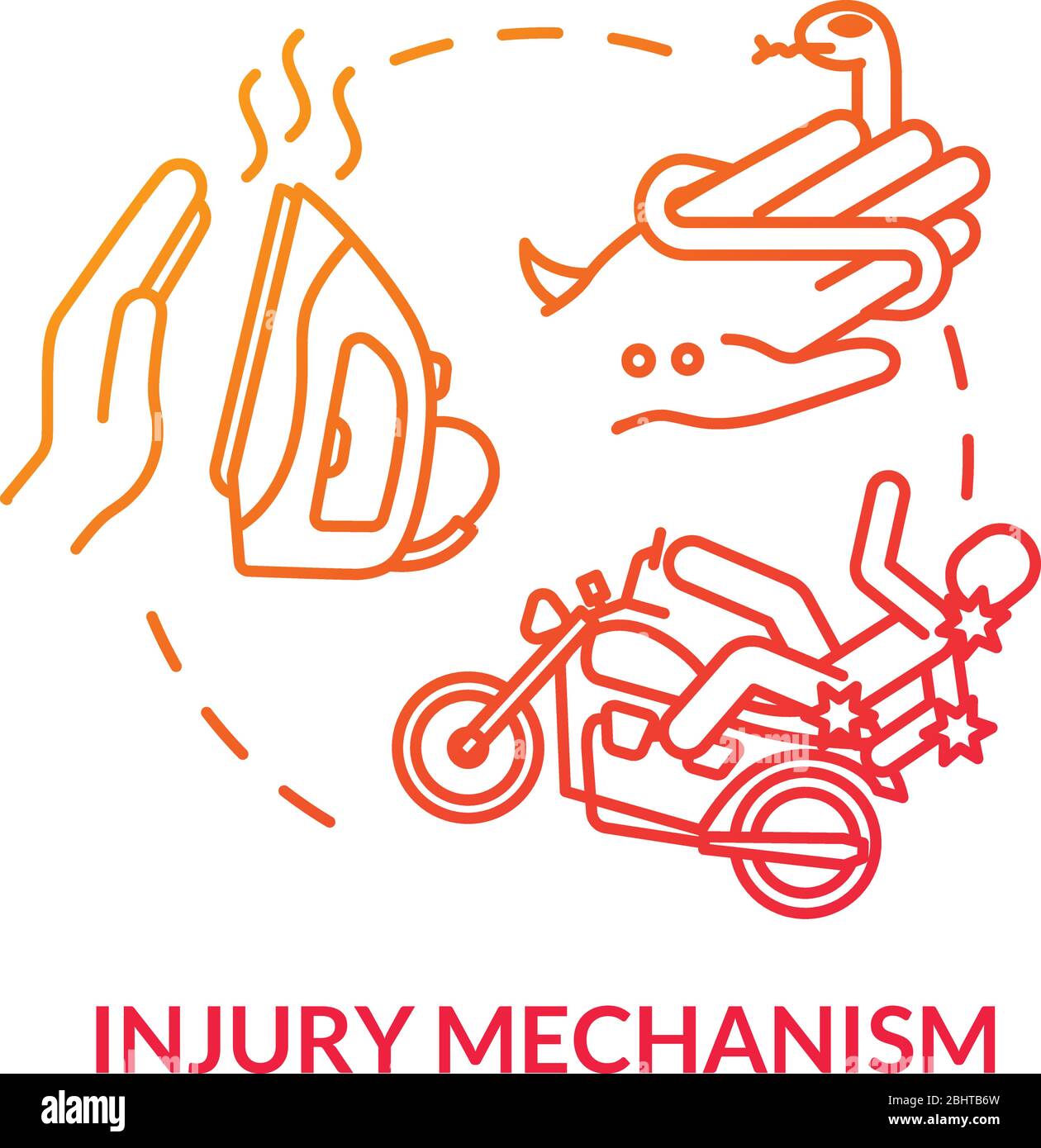 Electrical burn injury Stock Vector Images - Alamy