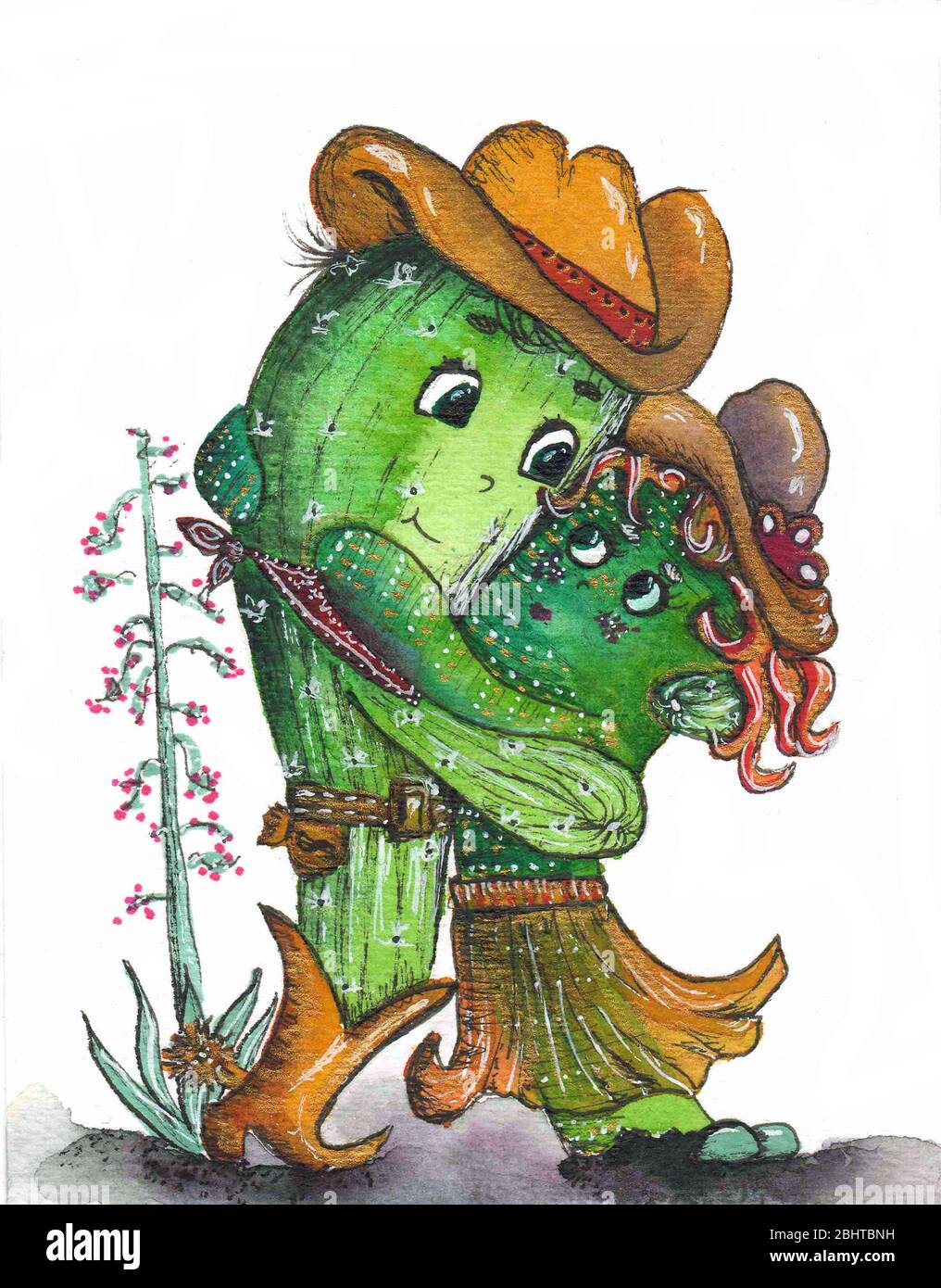 Cactus Hug Watercolor Drawing Cute Cartoon Cactus Couple In Love Funny Valentines Day Illustration Stock Photo Alamy Cactus Hug Watercolor Drawing Cute Cartoon Cactus Couple In Love Funny Valentines Day Illustration Stock Photo Alamy