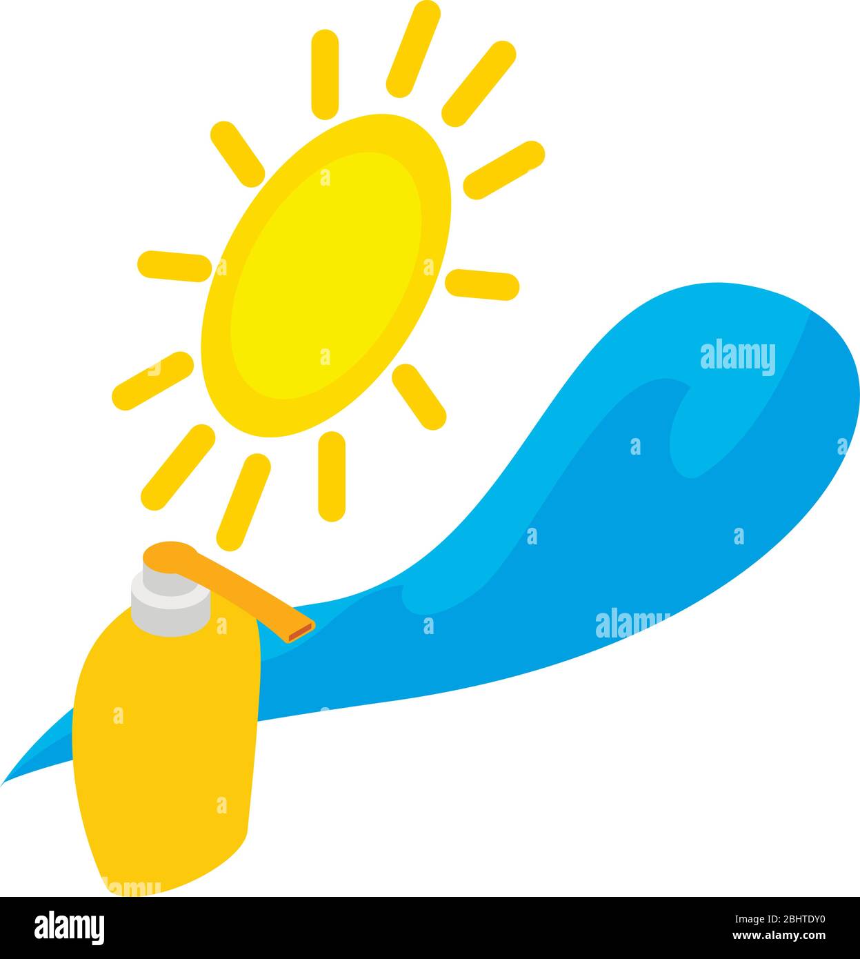 Summertime icon, isometric style Stock Vector