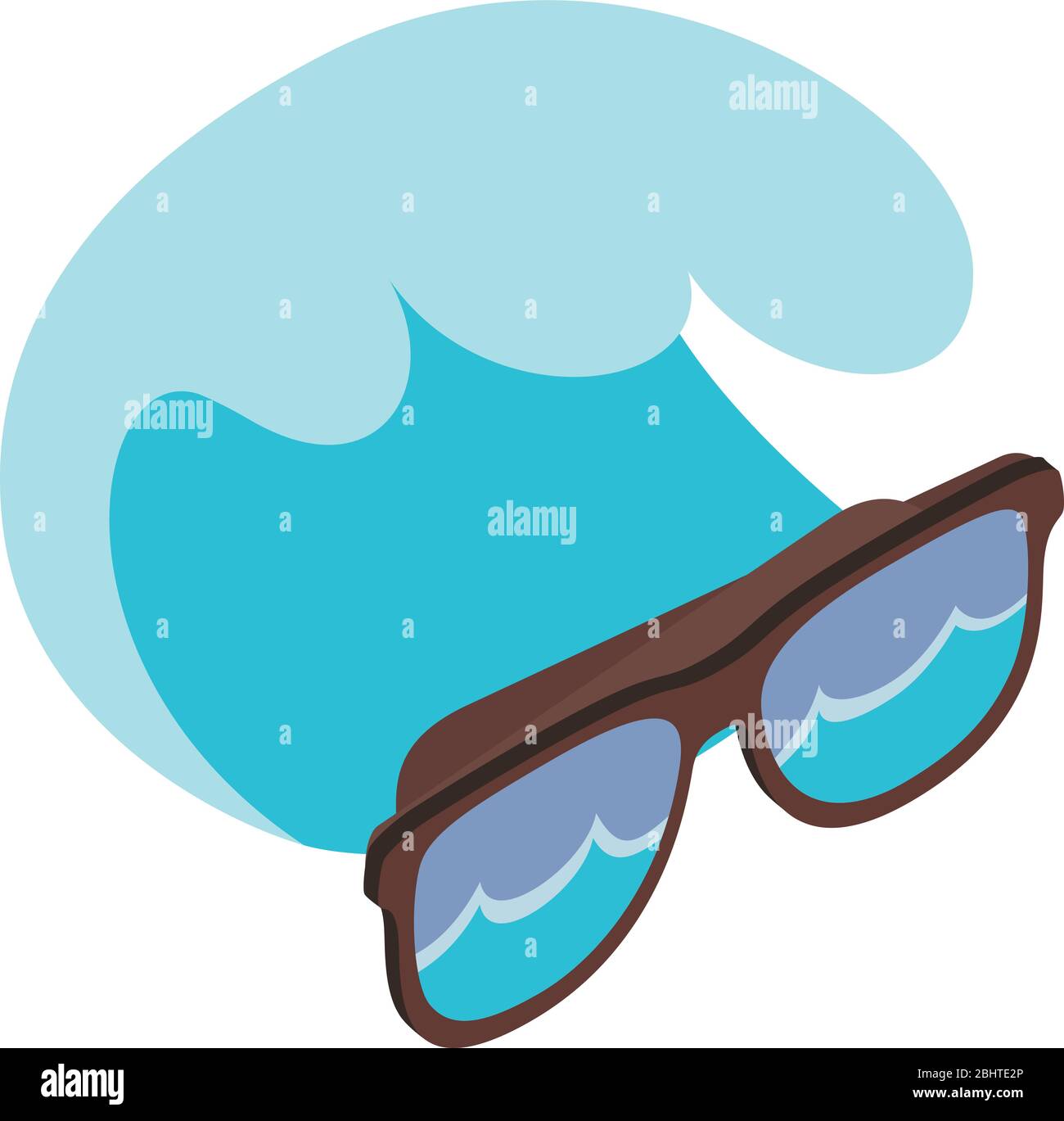Summer time icon, isometric style Stock Vector