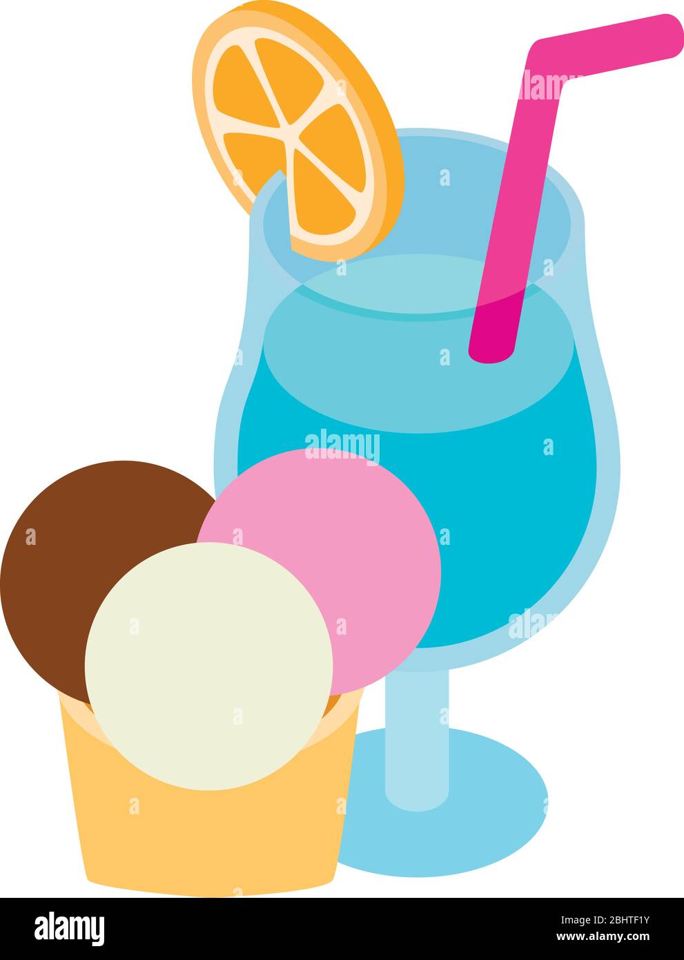 Sweet summer icon, isometric style Stock Vector