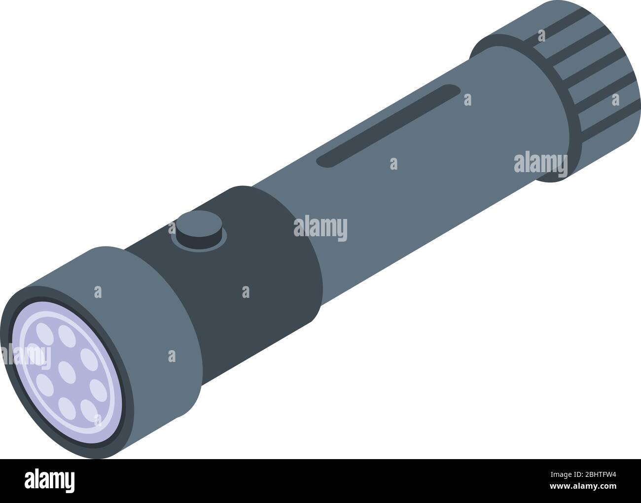 Flashlight icon, isometric style Stock Vector