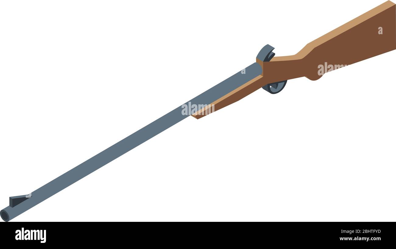 Safari weapon icon, isometric style Stock Vector
