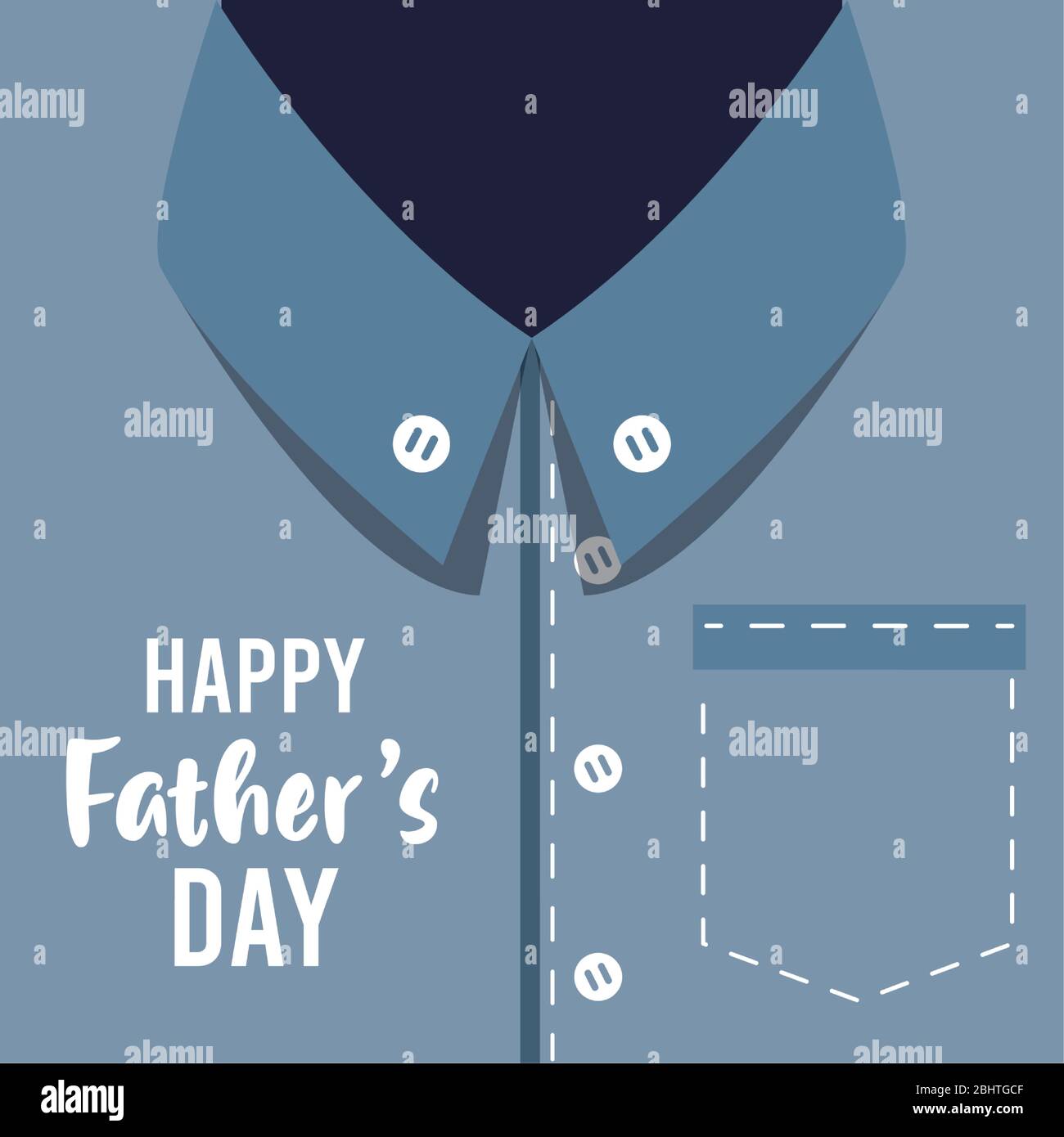 happy fathers day card with male shirt Stock Vector Image & Art - Alamy