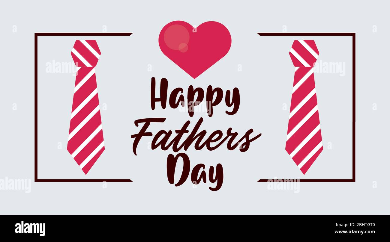 happy fathers day card with neckties accessories Stock Vector Image ...