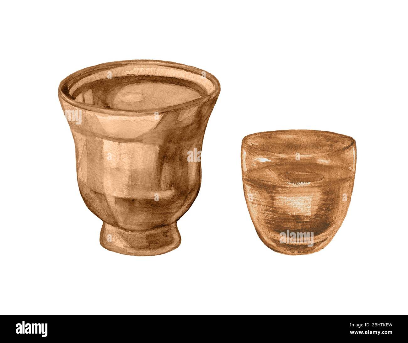 Watercolor Painting Coffee Cup Cut Out Stock Images Pictures Alamy