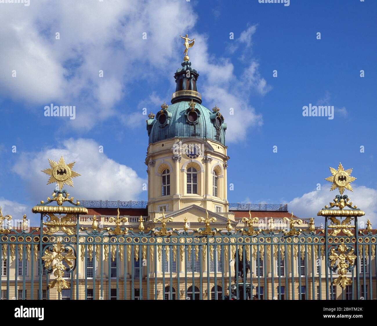Front facade and gate of 17th century Charlottenburg Palace (Schloss Charlottenburg), Charlottenburg, Berlin, Federal Republic of Germany Stock Photo