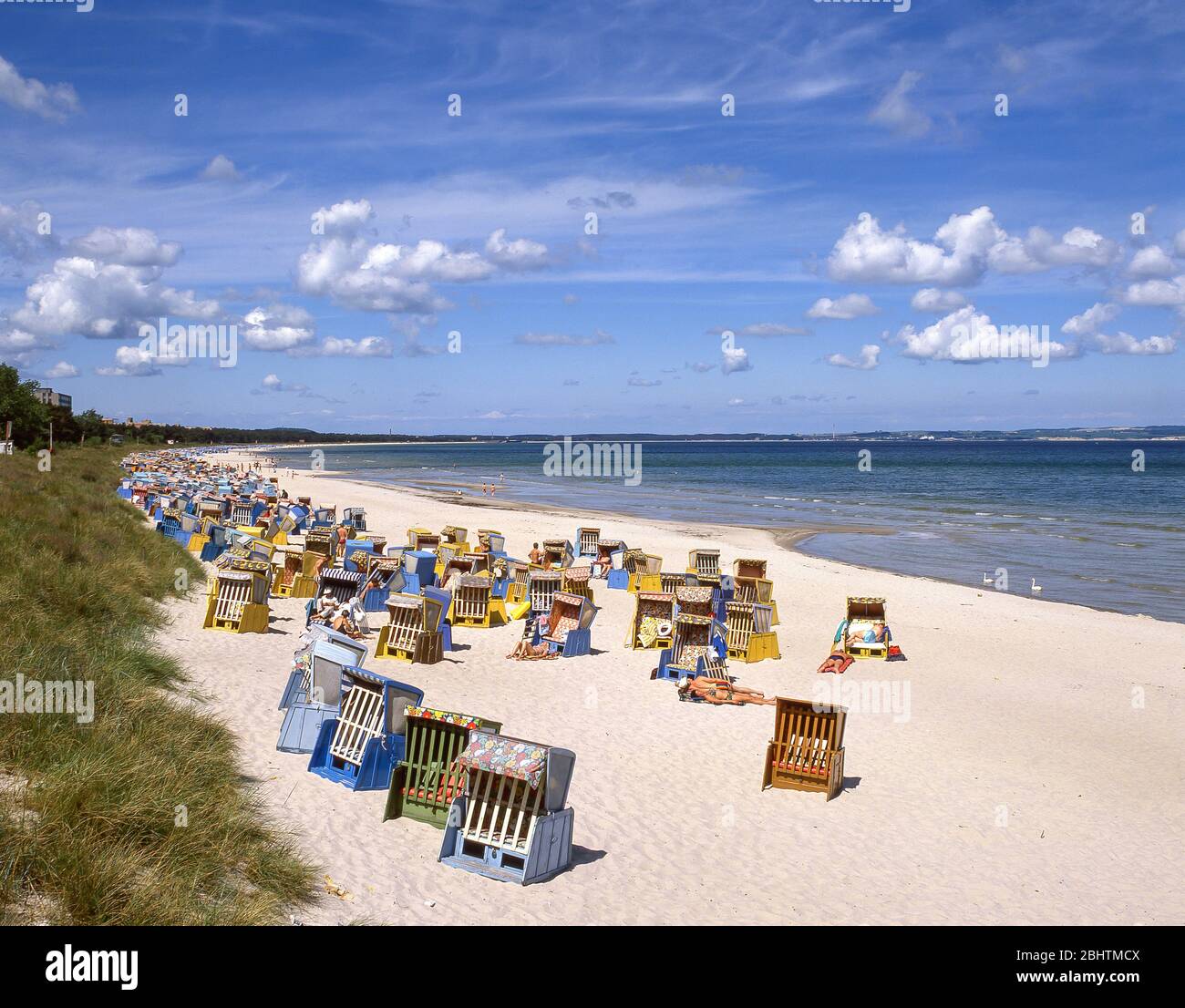 Binz Beach, Rugen (Rugia), Mecklenburg-Vorpommern, Federal Republic of Germany Stock Photo