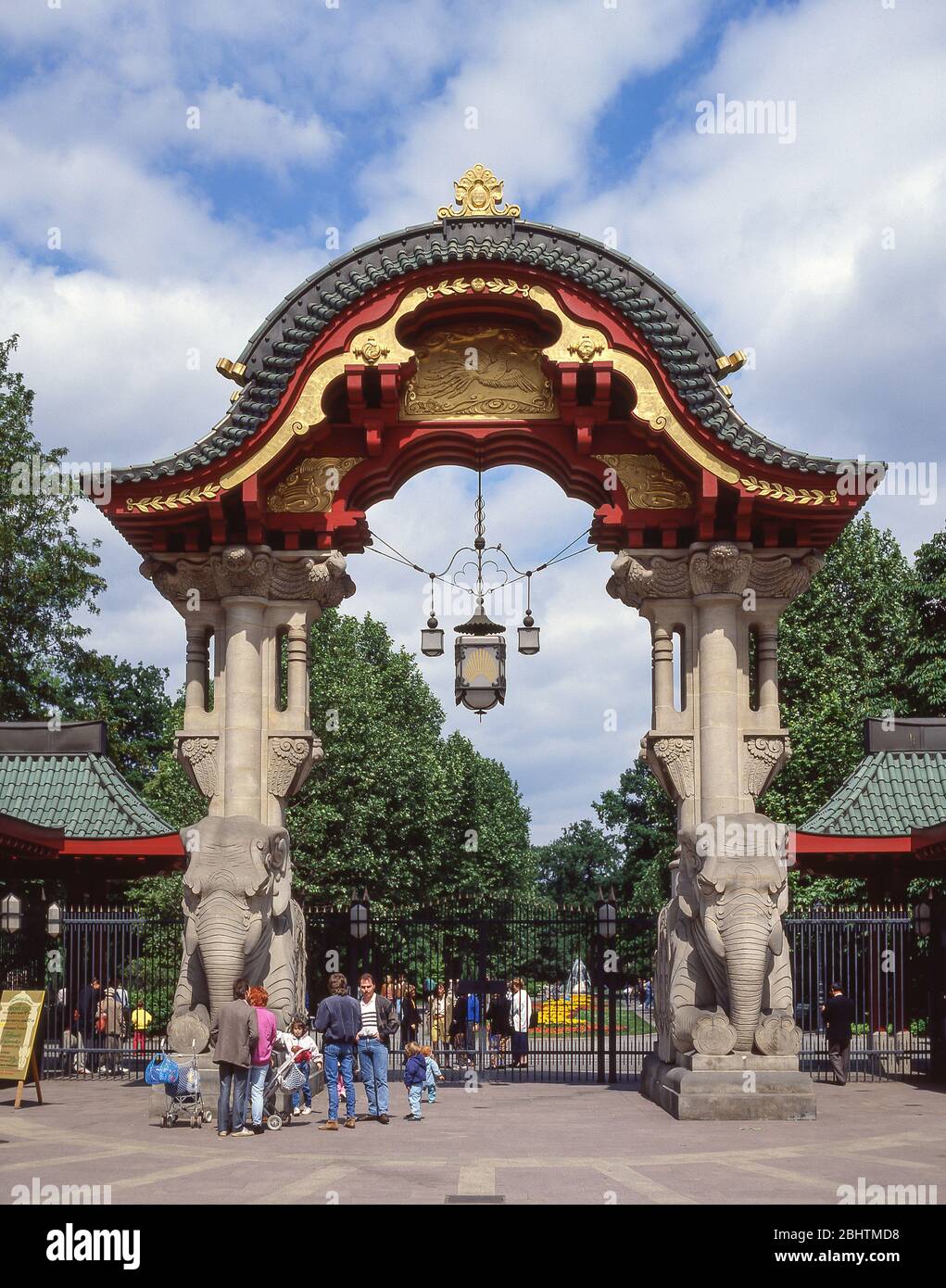 Elephant Gate entrance to Berlin Zoological Gardens, Tiergarten, Berlin, Federal Republic of Germany Stock Photo