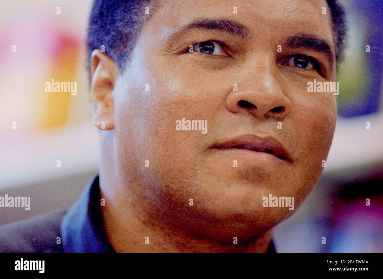 Muhammad Ali, former world heavyweight boxing champion, at a book signing in London in the mid 1990s. Stock Photo