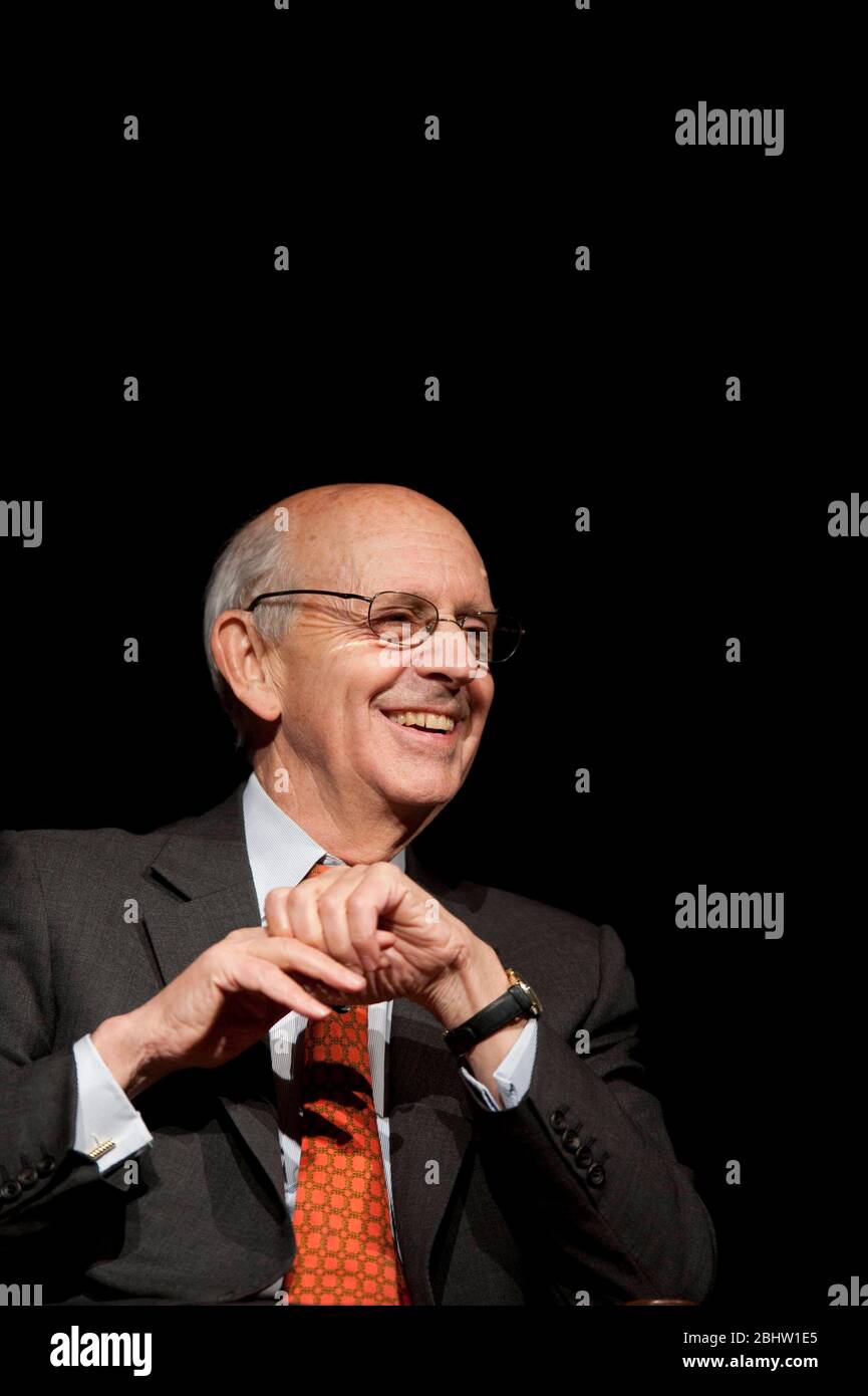Austin Texas USA,  April 4, 2011: U.S. Supreme Court Justice Steven Breyer tells anecdotes about his favorite and least favorite court decisions during a speech at the LBJ Library at the University of Texas. ©Bob Daemmrich Stock Photo