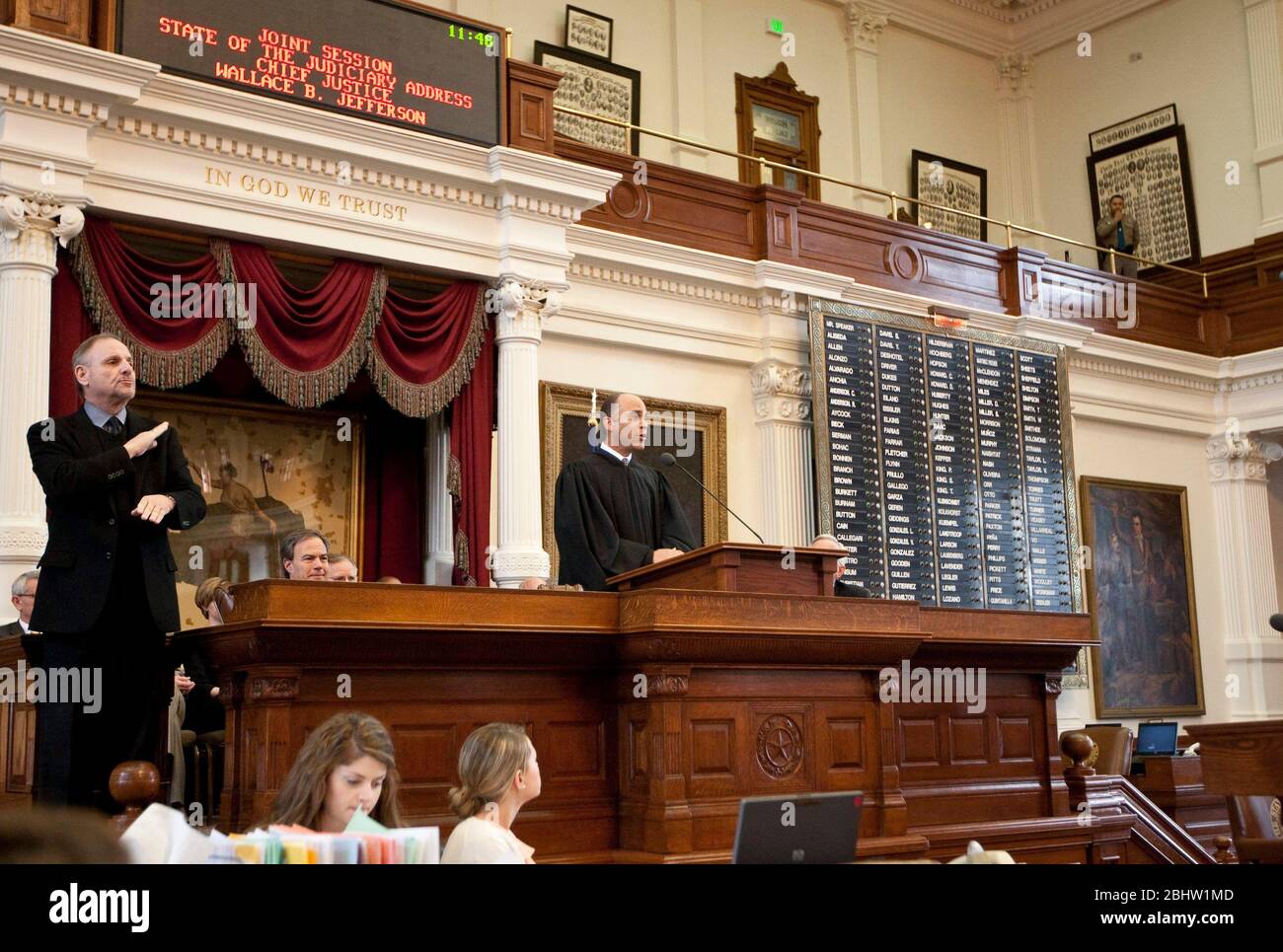 Austin, Texas USA, February 23 2011 Chief Justice of the Texas Supreme
