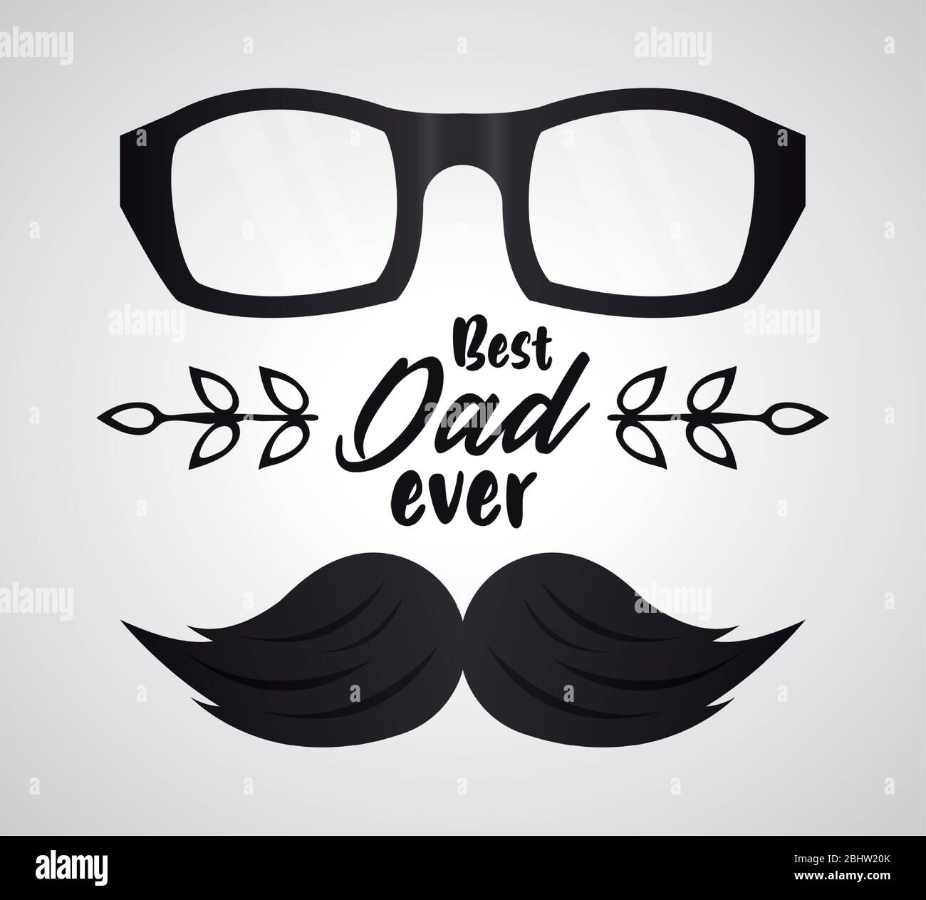 happy fathers day card with mustache Stock Vector Image & Art - Alamy