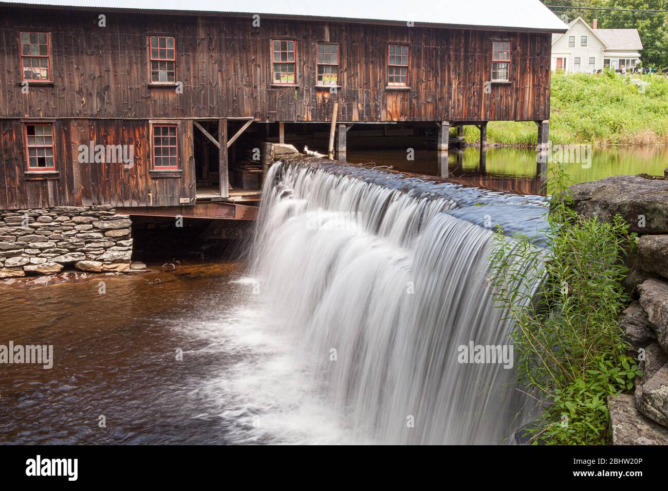 An old sawmill in North Leverett, MA Stock Photo