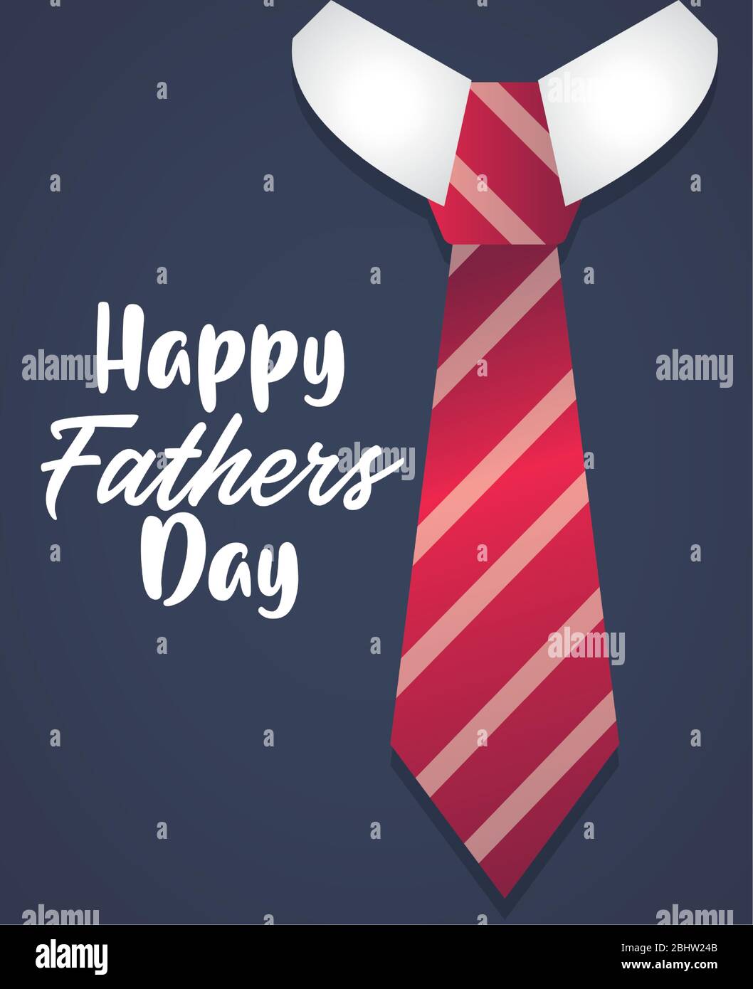 happy fathers day card with necktie Stock Vector Image & Art - Alamy