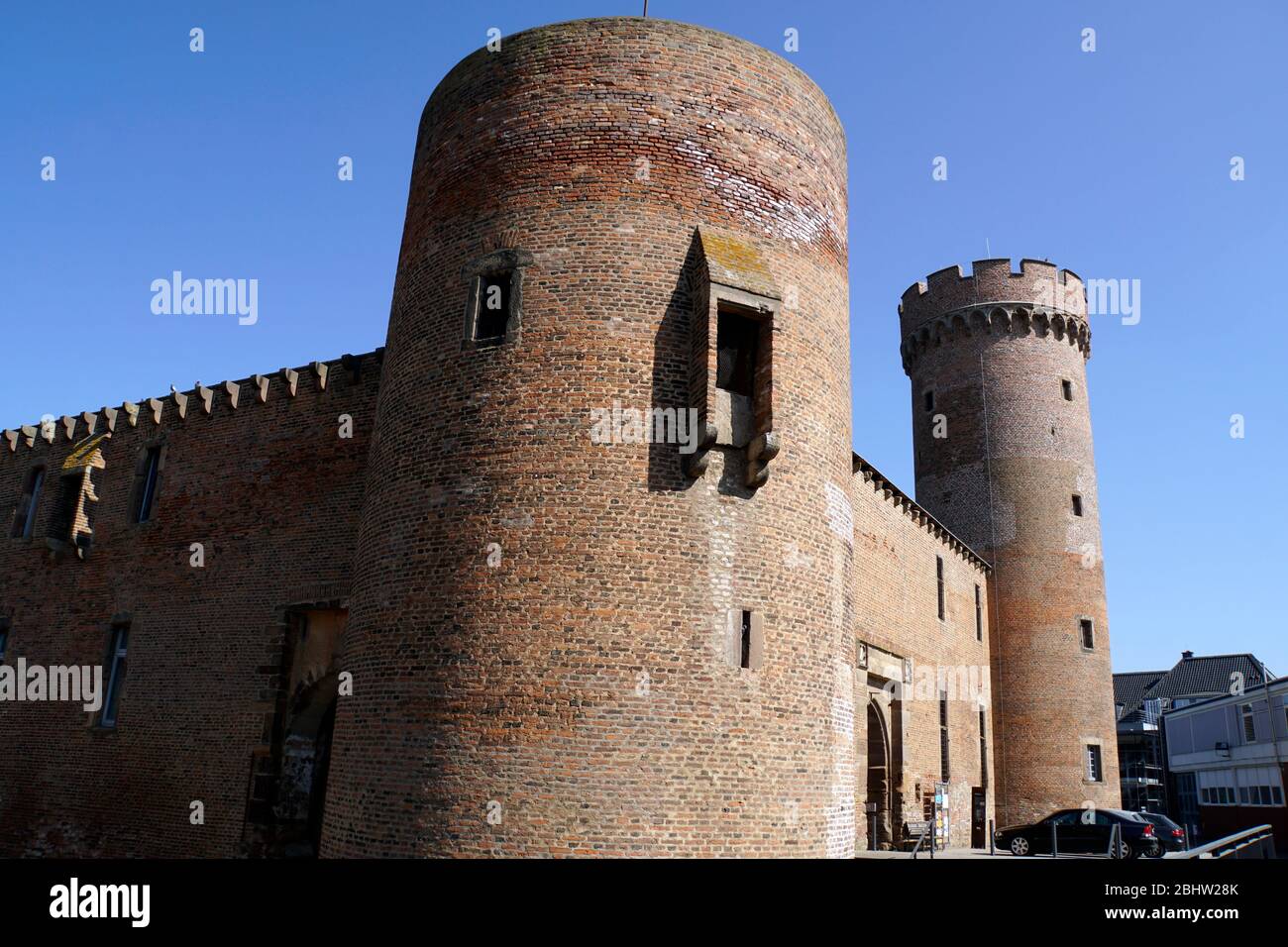 historisches Baudenkmal Kurkölnische Landesburg, Zülpich, Nordrhein-Westfalen, Deutschland Stock Photo