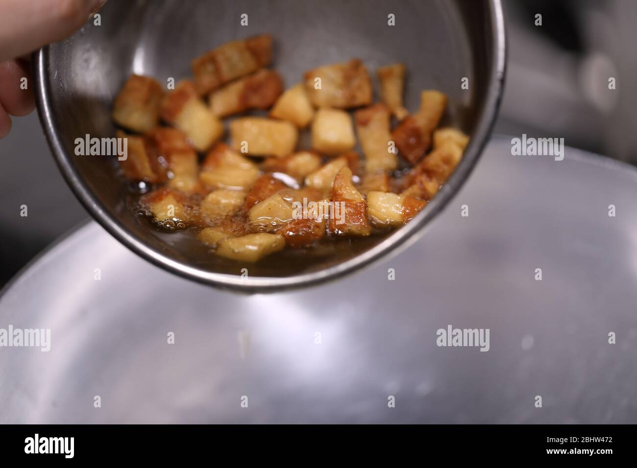 Guanciale pork cheek for gricia pasta in Rome Italy Stock Photo Alamy