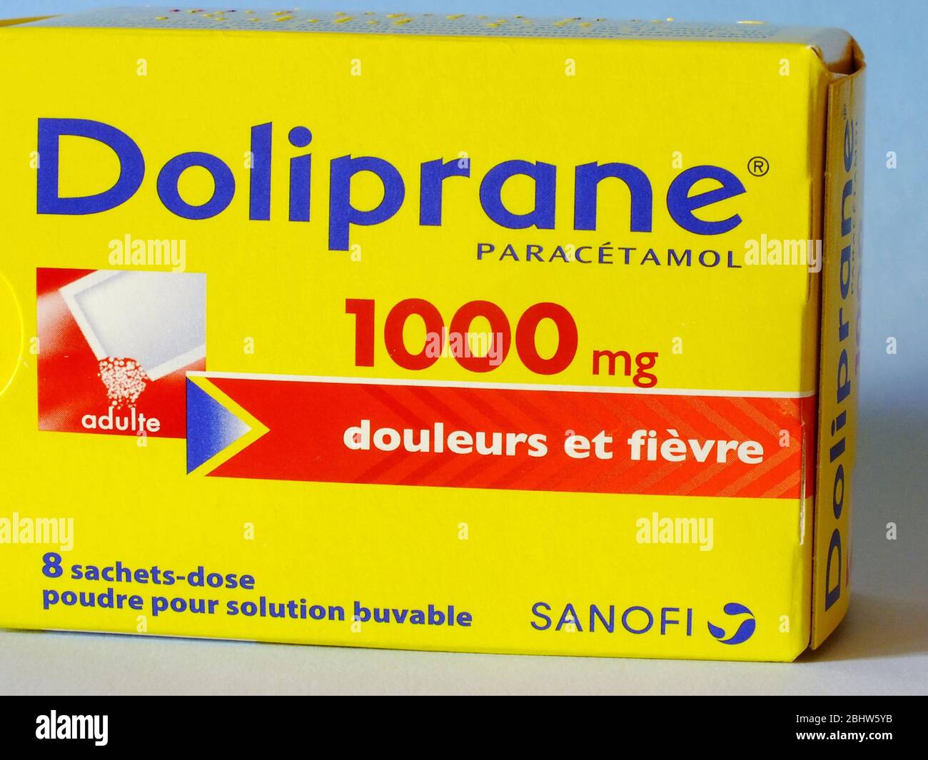 Doliprane paracétamol Stock Photo