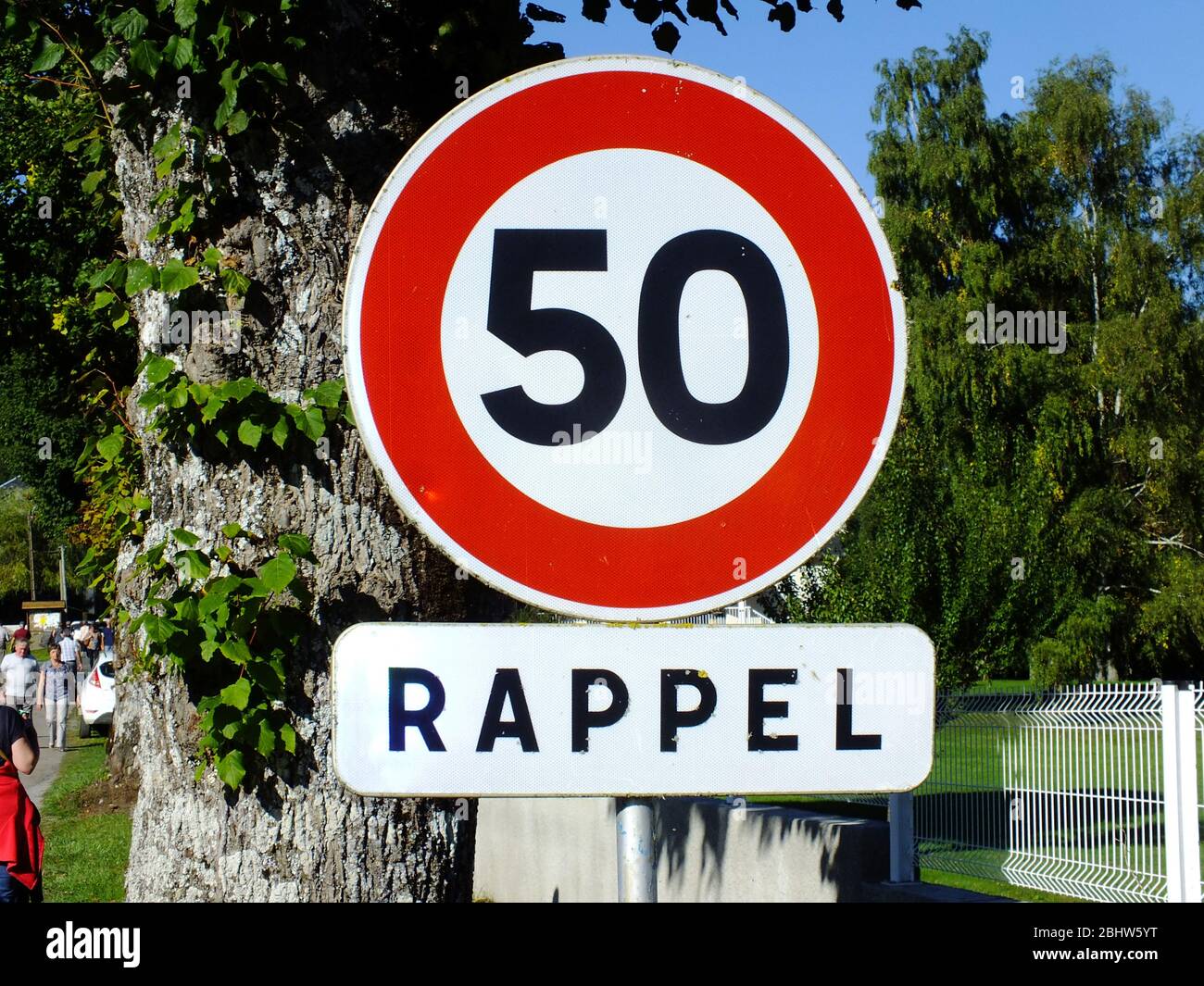 Road signs in france Stock Photo