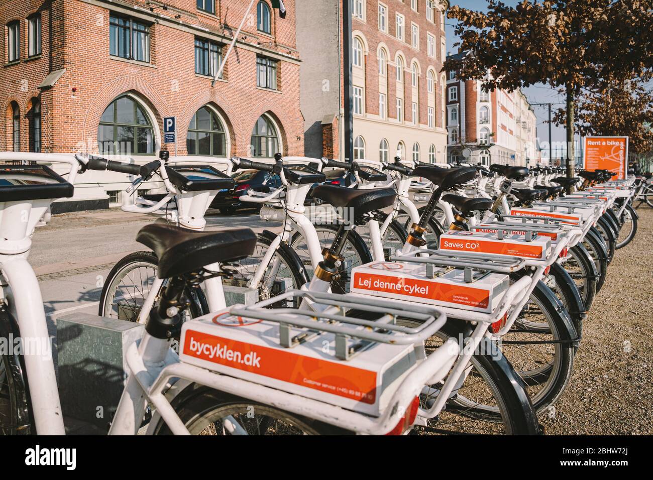 E-Bicycle Rental Station To copenhagen, denmark february 18, 2019.  Bycyklen. Electric rental bikes in Copenhagen. Rental bicycle pick up  station in Stock Photo - Alamy