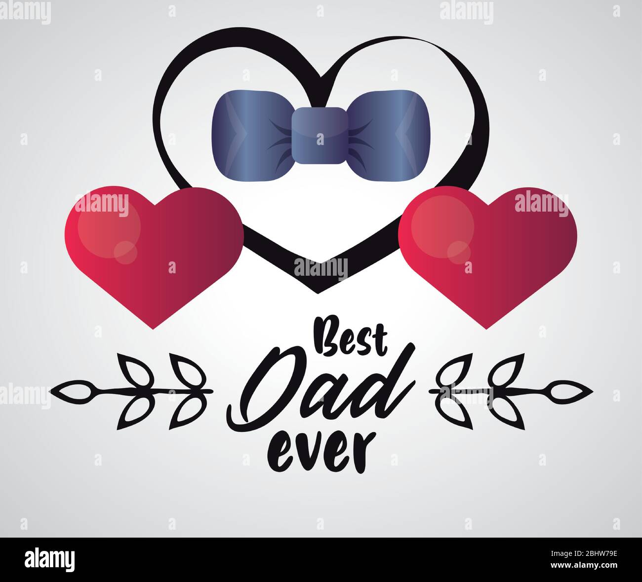 happy fathers day card with bowtie Stock Vector Image & Art - Alamy