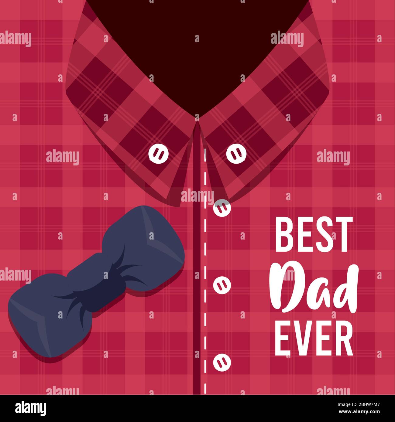 happy fathers day card with male shirt and bowtie Stock Vector Image ...