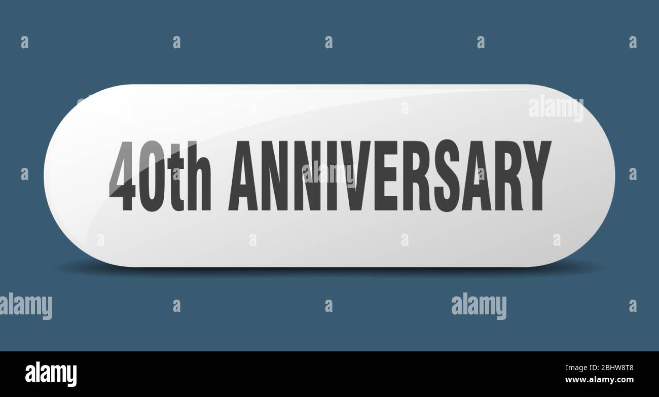 40th anniversary button. 40th anniversary sign. key. push button Stock ...