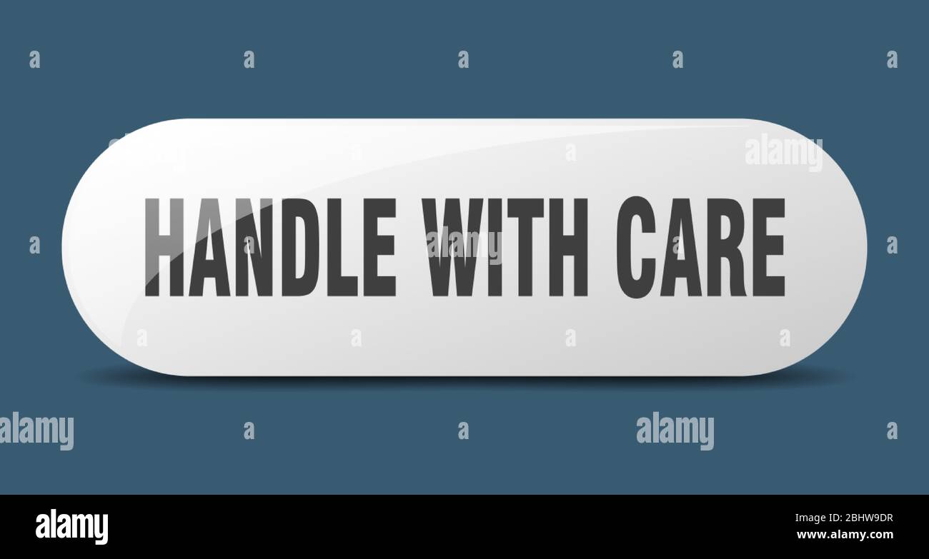 handle with care button. handle with care sign. key. push button Stock ...
