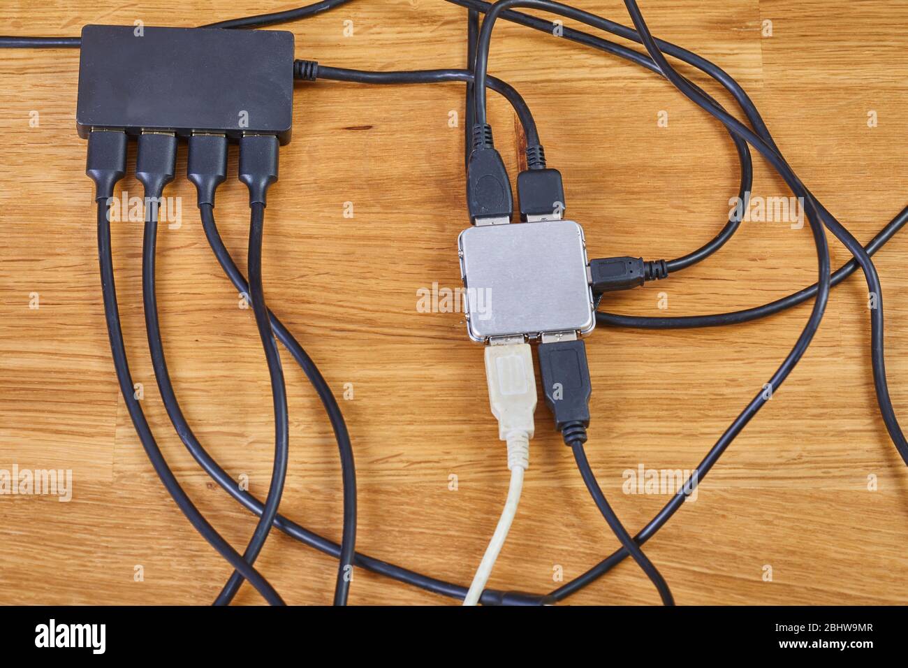 Usb hubs and cables Stock Photo Alamy