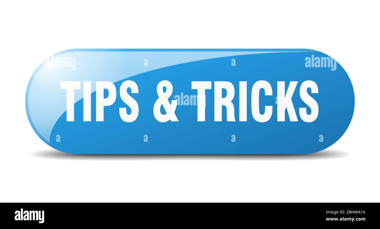 tips & tricks button. tips & tricks sign. key. push button. Stock Vector