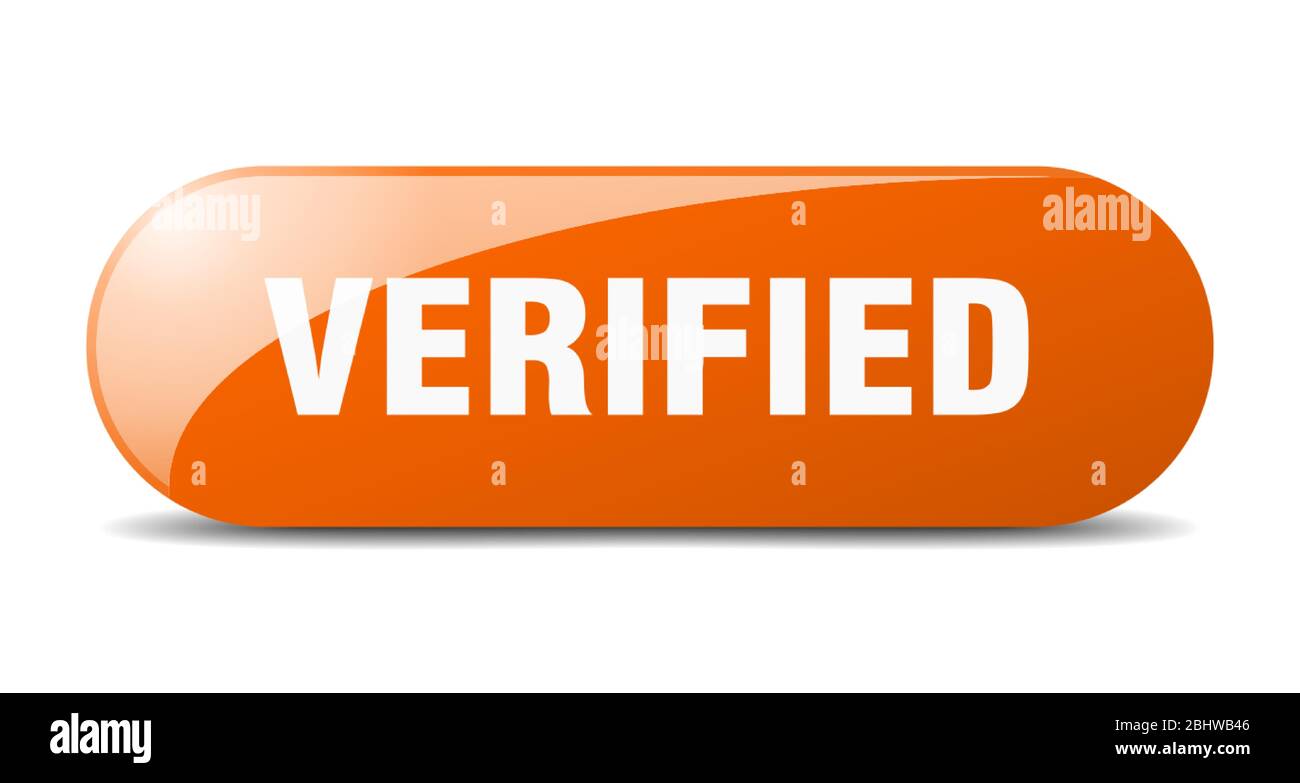 verified button. verified sign. key. push button. Stock Vector