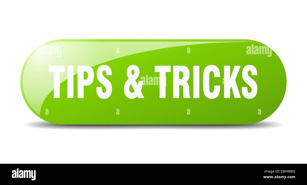 tips & tricks button. tips & tricks sign. key. push button. Stock Vector