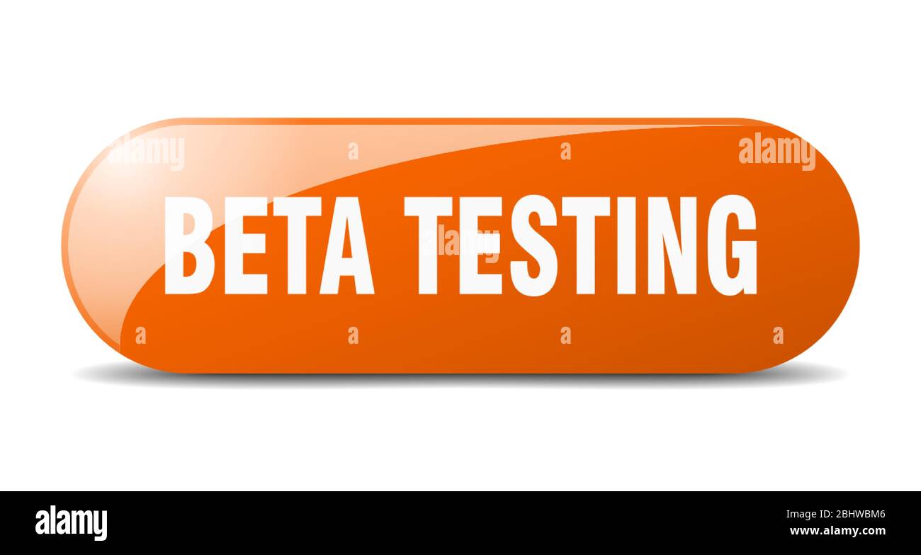 beta testing button. beta testing sign. key. push button. Stock Vector