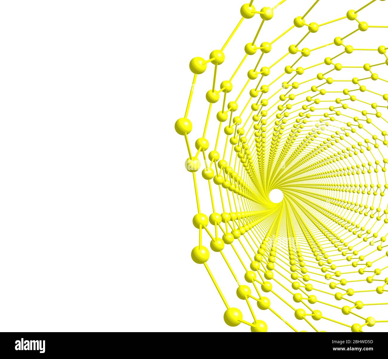 Isolated illustration of carbon nanotube on white background Stock ...