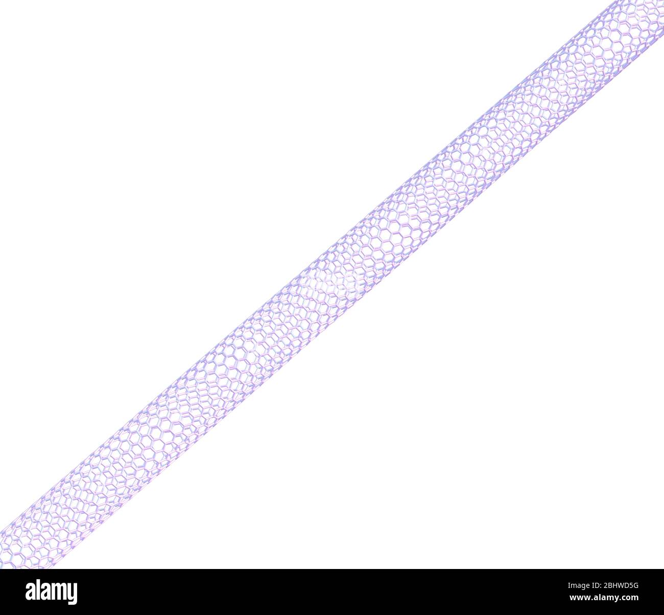 Isolated illustration of carbon nanotube on white background Stock ...